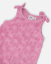 Terry Cloth Romper With Bows Pink - H30OG43_3H180
