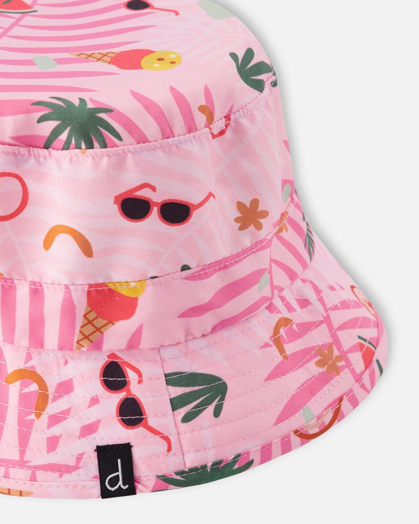 Beach Hat Pink Beach Print - H30OGC_3H148
