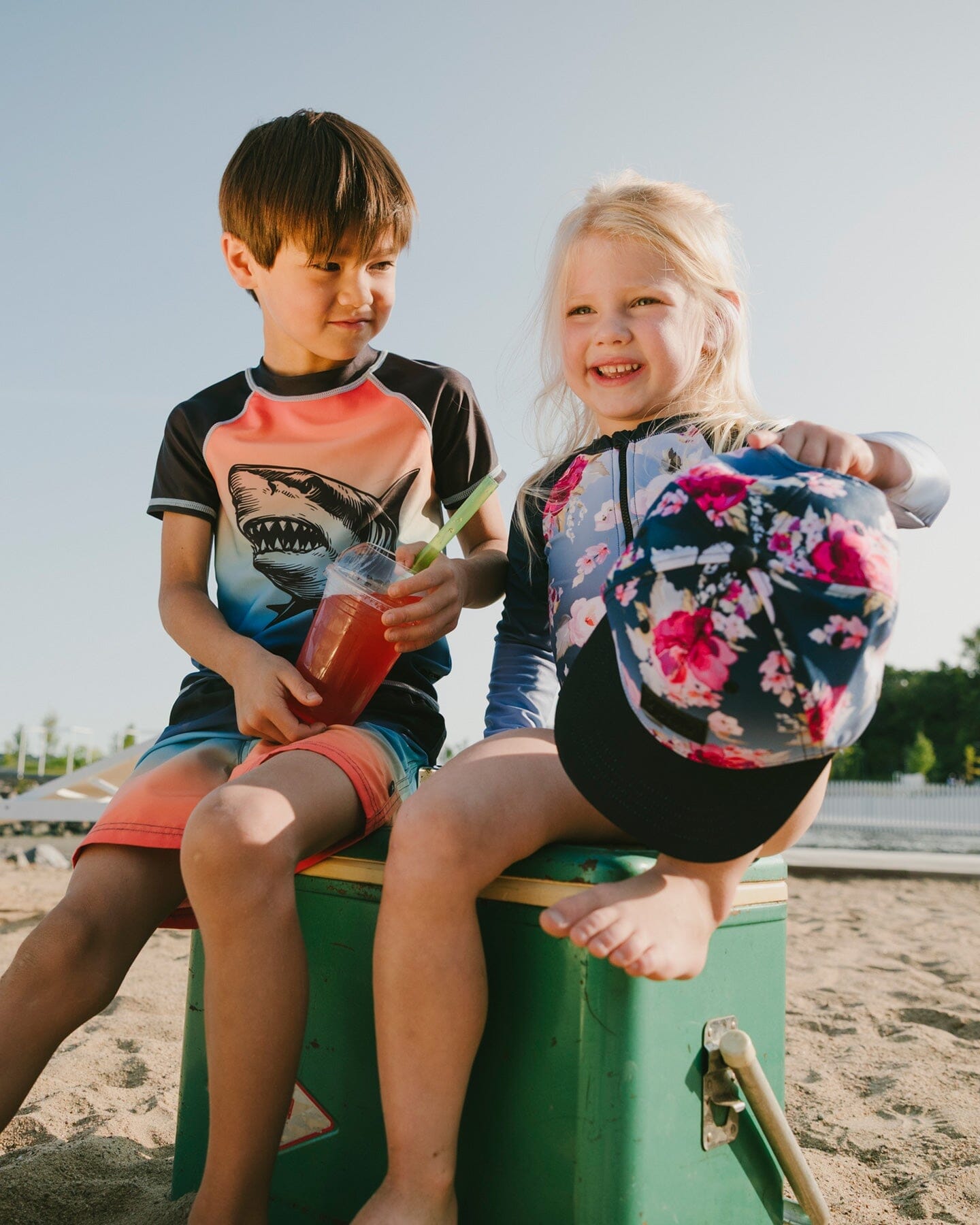 Cap Blue Rose Print - H30VGC_3H144