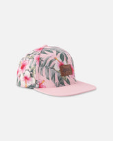 Cap Pink Hibiscus Print