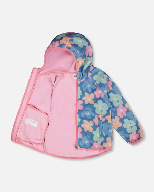Softshell Jacket Blue Flower Print - H30W43_3H043