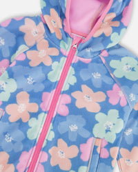 Softshell Jacket Blue Flower Print - H30W43_3H043