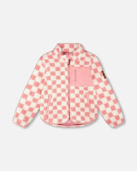 Sherpa Jacket Pink Checkerboard - H30W61_3H040