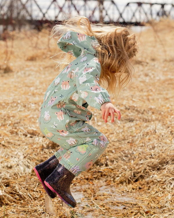 Rain One-Piece In Polyurethane Green Frog Print - H30W72_3H022