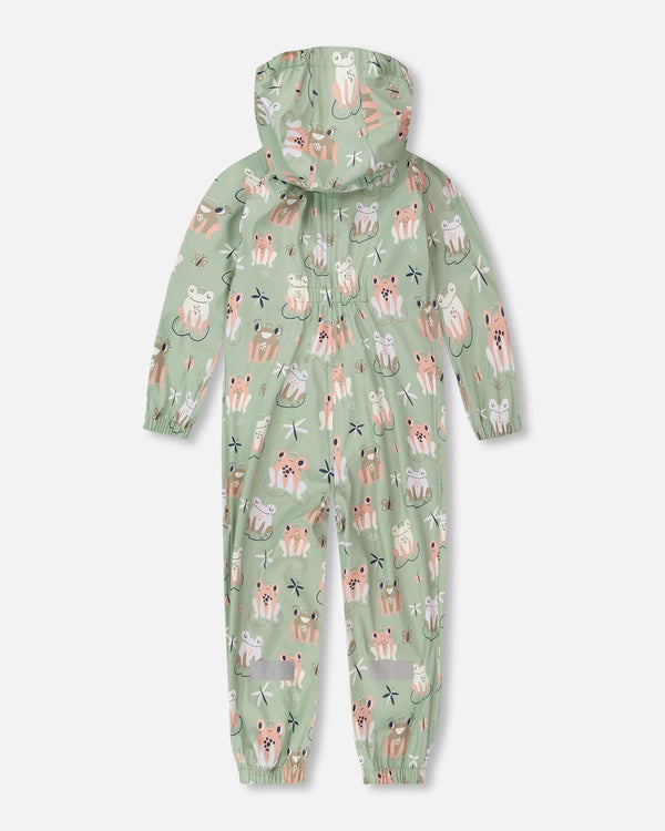 Rain One-Piece In Polyurethane Green Frog Print - H30W72_3H022