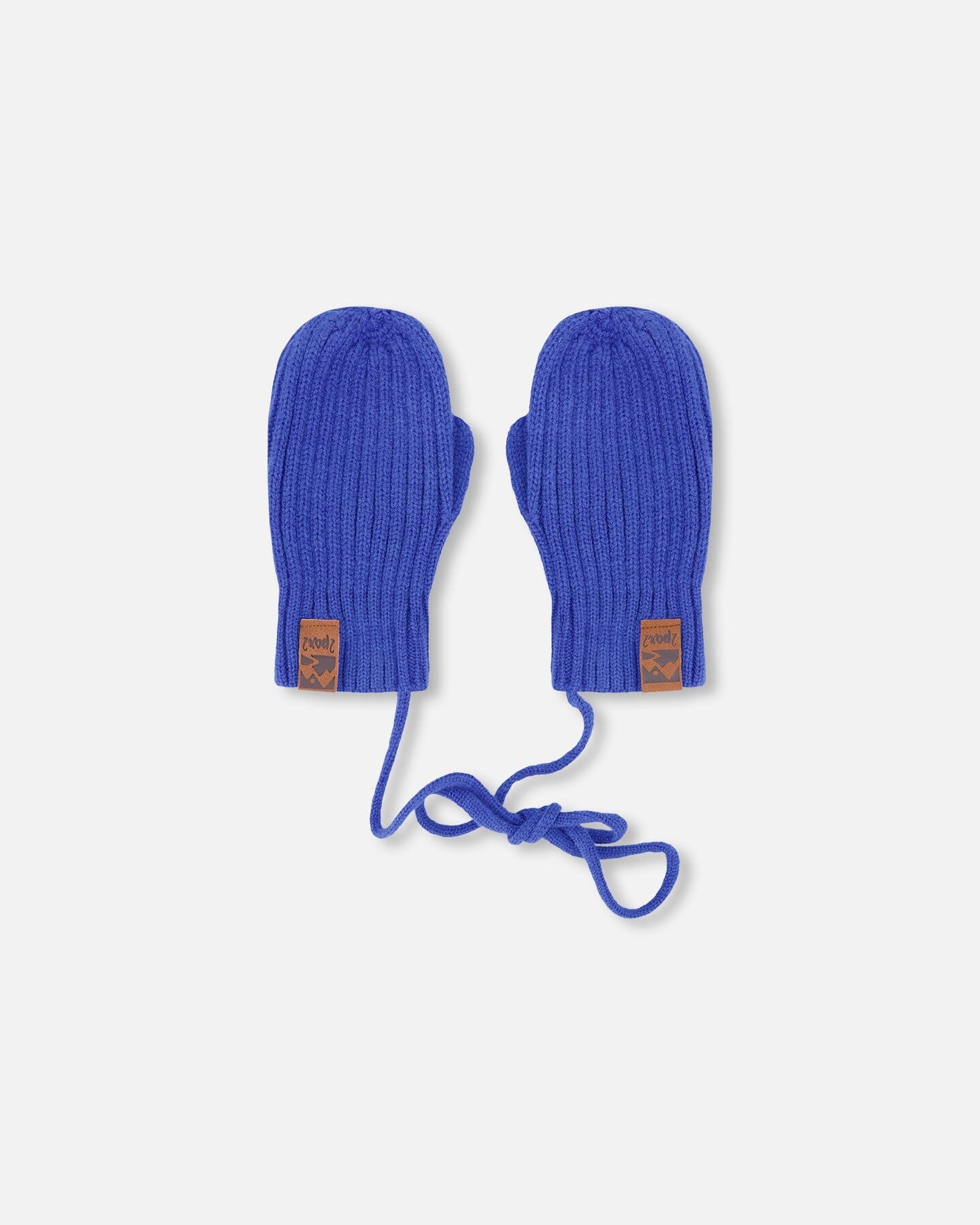 Baby Knit Mittens With Cord Royal Blue - H30WT25_04690