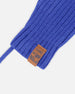 Baby Knit Mittens With Cord Royal Blue - H30WT25_04690