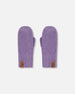 Ribbed Knit Mittens Lavender - H30WT26_05002