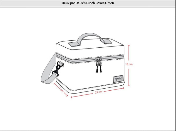 Lunch Box Black Dinosaur Print School Supplies Deux par Deux 